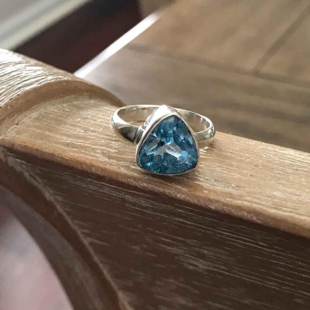 Sterling Silver Blue Topaz Ring